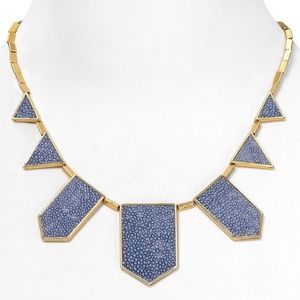 House of Harlow Light Blue Star 5 Station Necklace